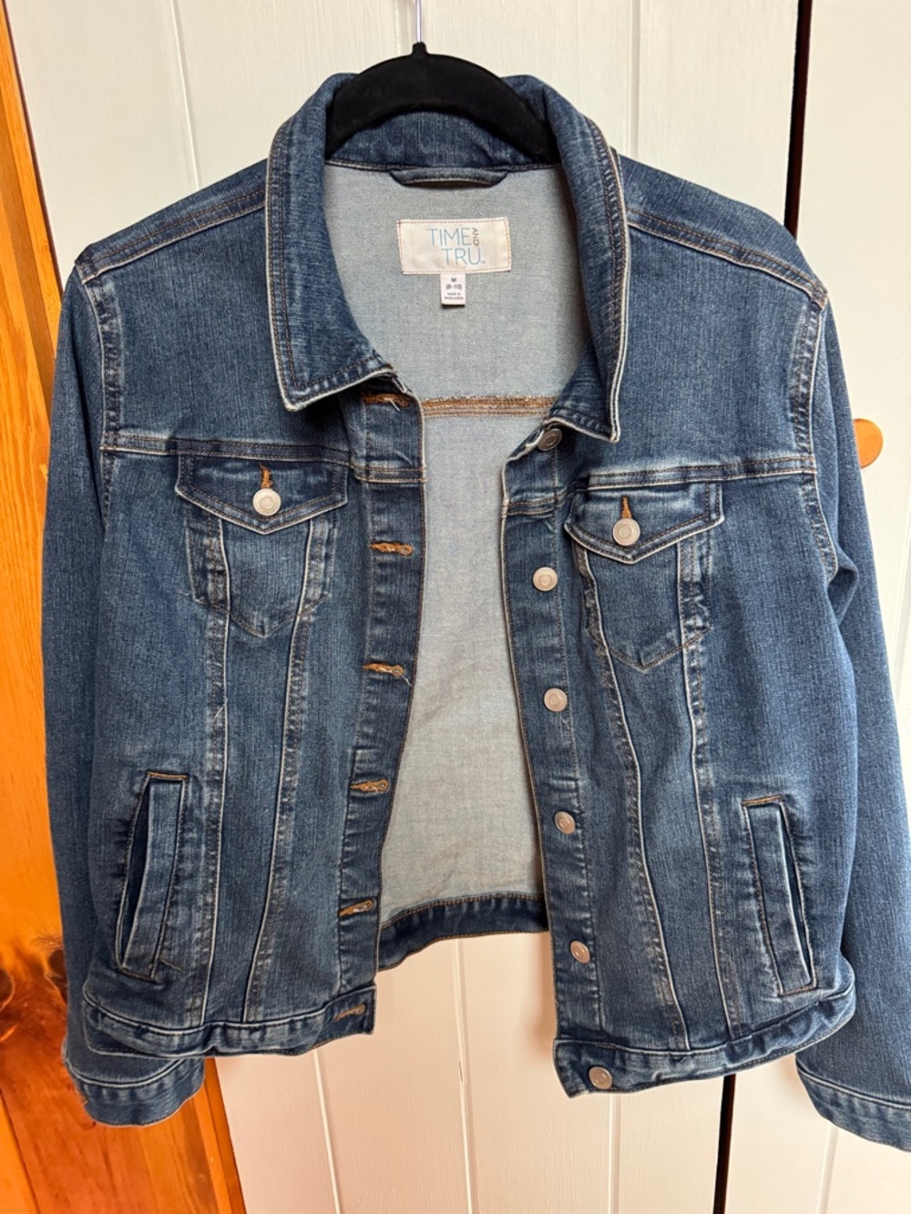 Time and Tru Classic Medium Blue Denim Jacket